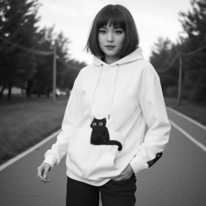 LoveCat / Unisex Cotton Pullover Hoodie
