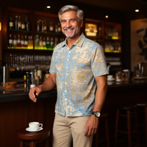 Gold / Men's Hawaiian Shirt