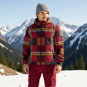 Red Tartan / Unisex Heavy Cotton Jacket