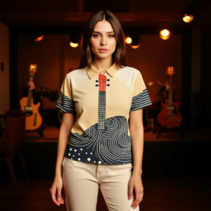 Guitar / Women's Cotton Shirt