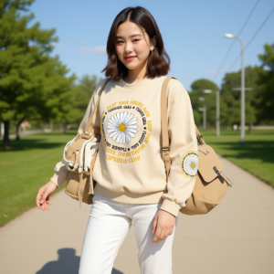 Flower Girl / Unisex Cotton Sweatshirt