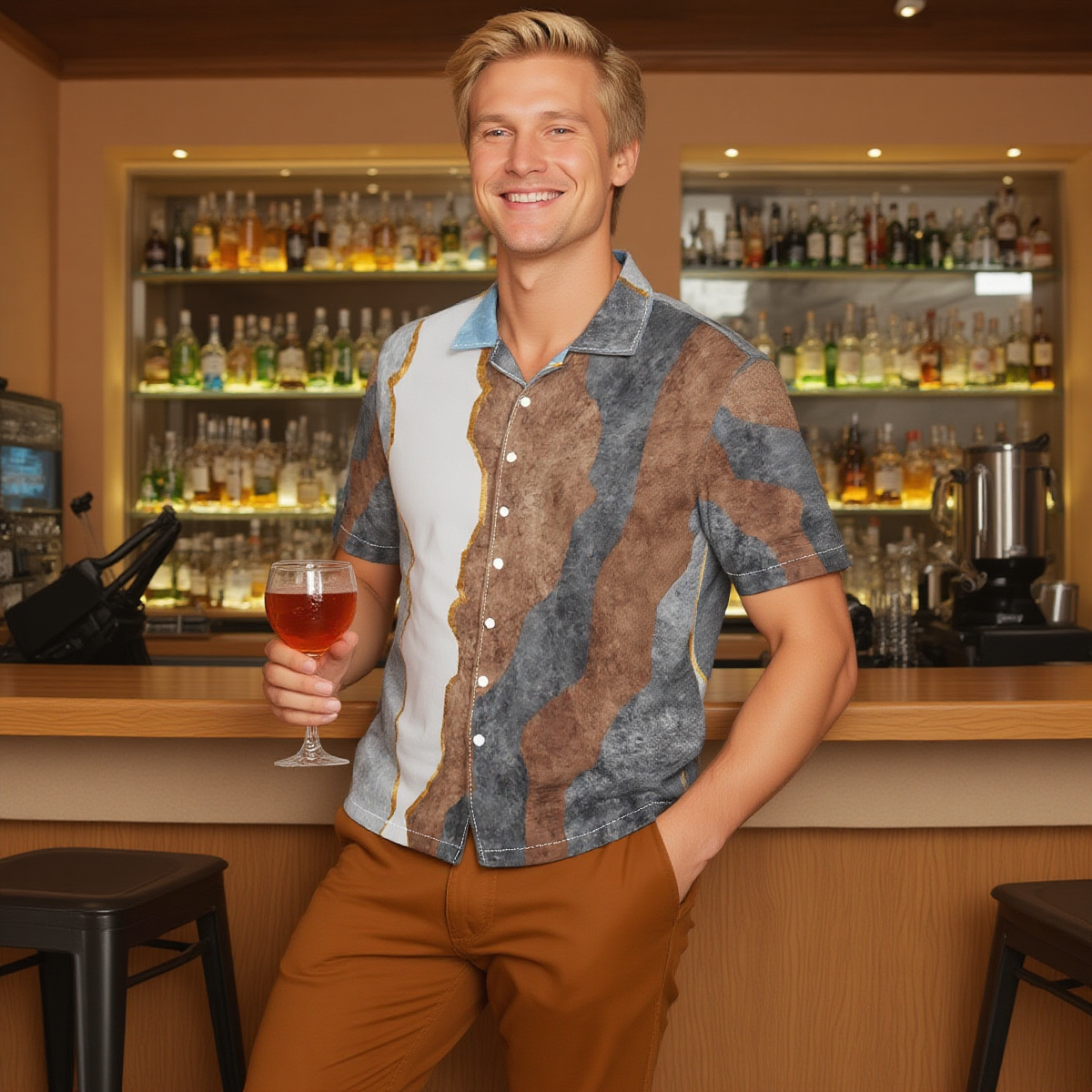 bronze / Men's Hawaiian Shirt