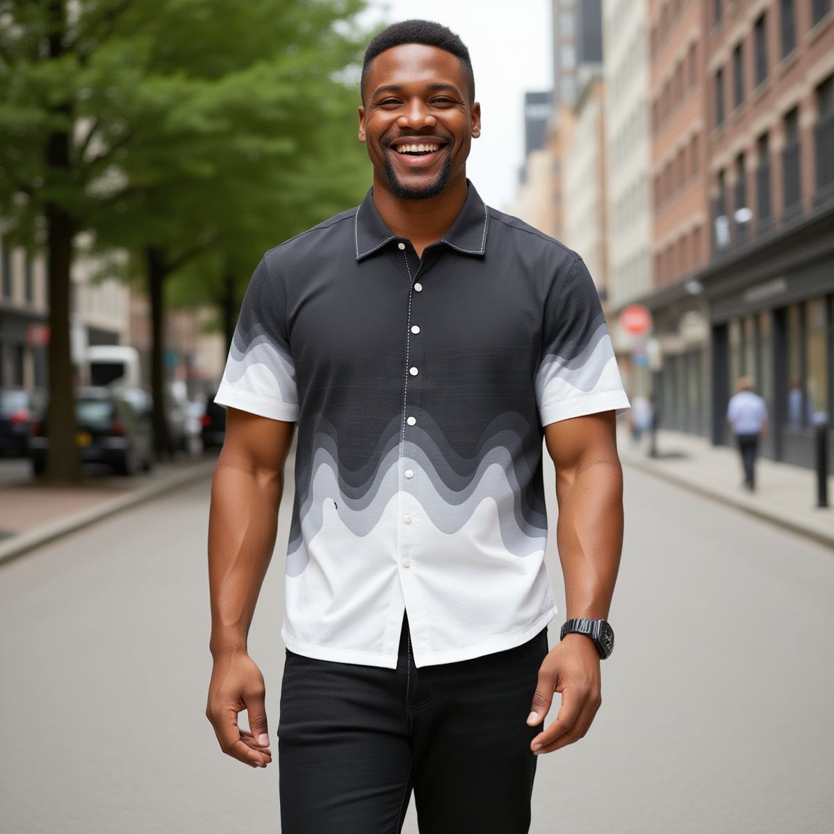 Darkgrey / Men's Hawaiian Shirt