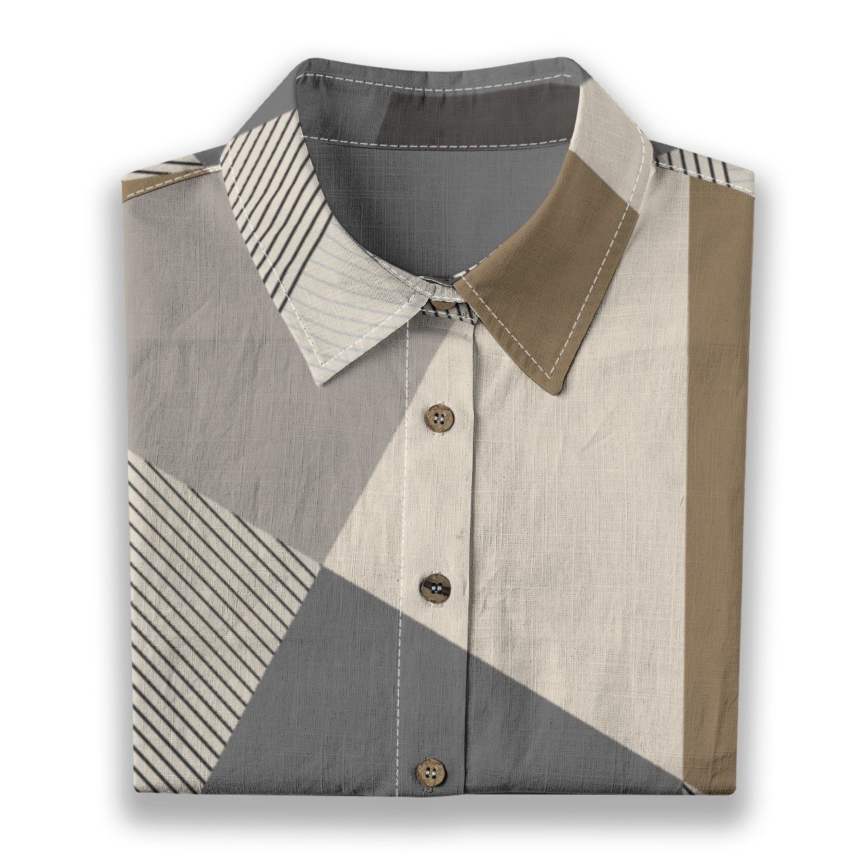 Classic Grey / Women's Cotton Shirt - immagine 7