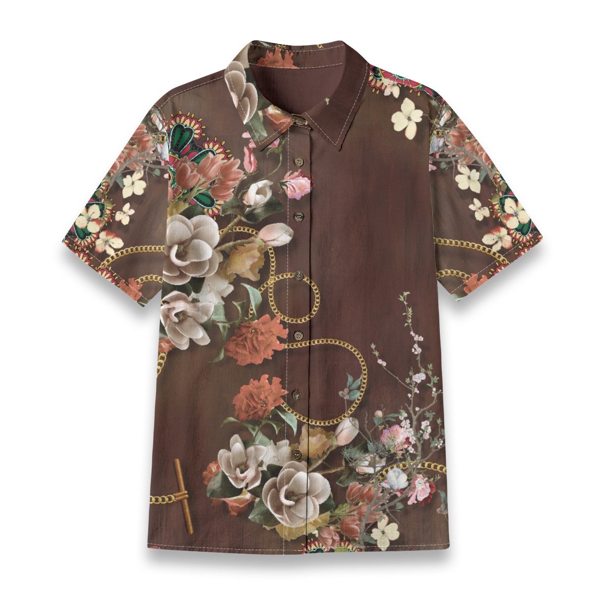 Brown / Women's Cotton Shirt - immagine 2