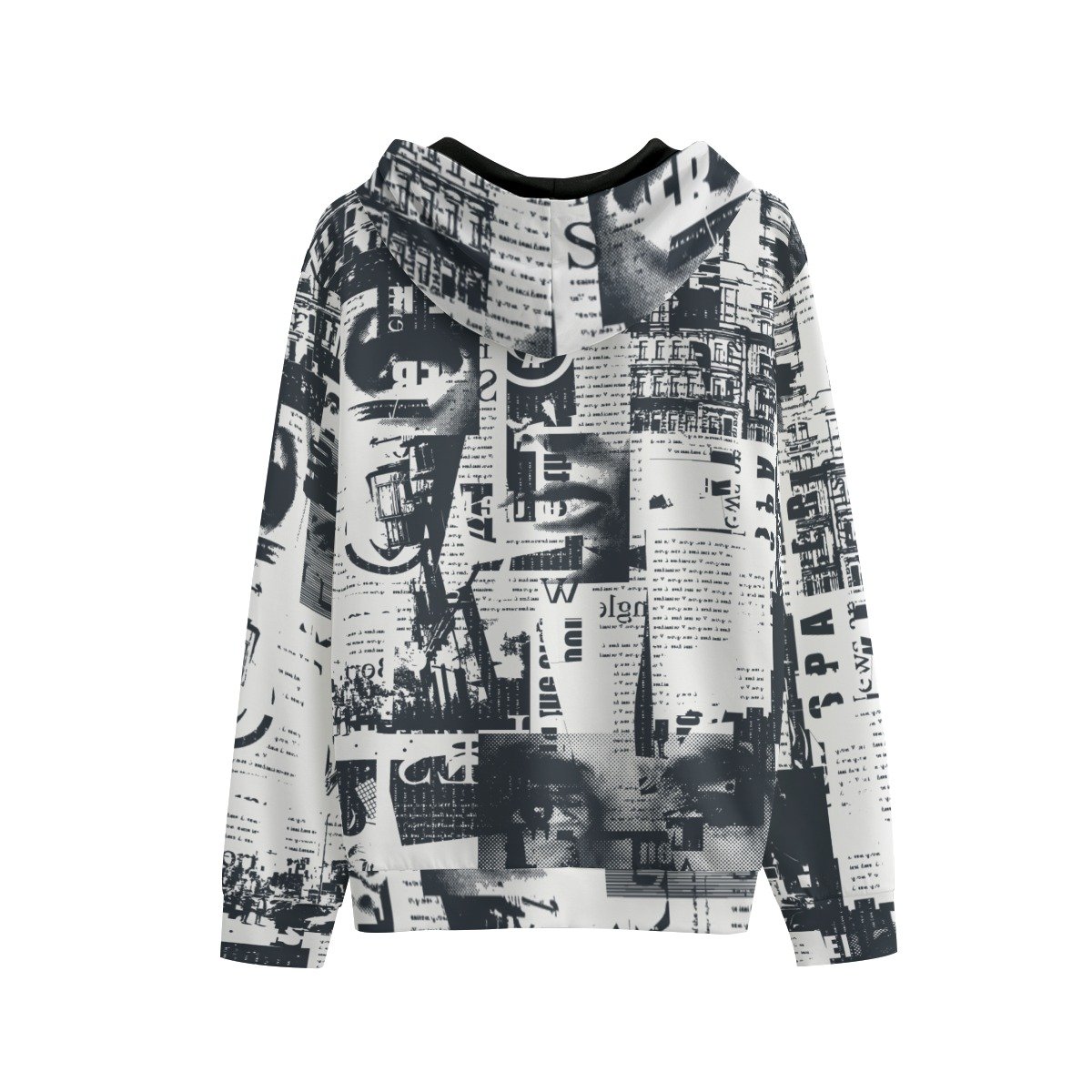 Newspaper / Unisex Cotton Pullover Hoodie - immagine 3