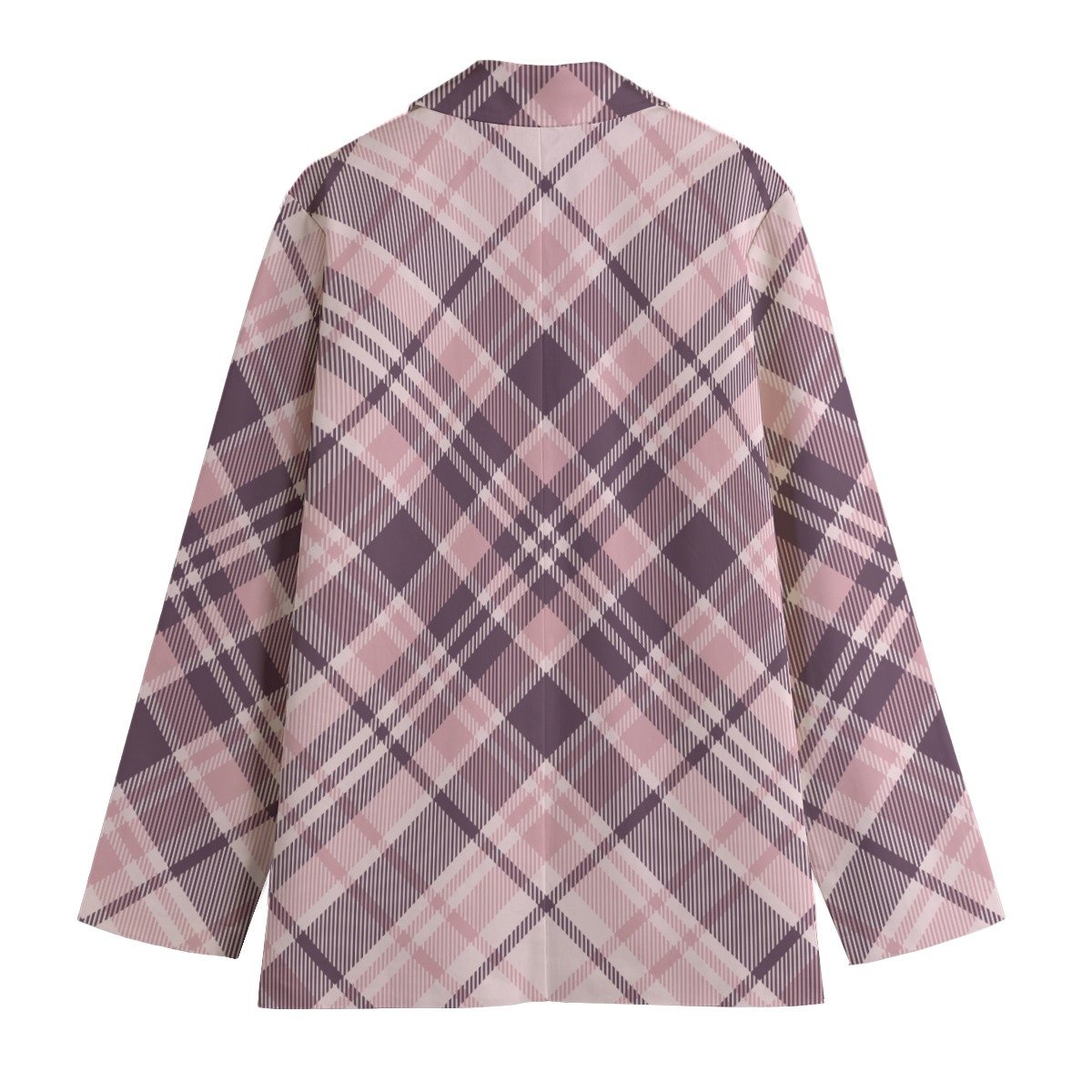 Pink Tartan / Women's Cotton Blazer - immagine 3