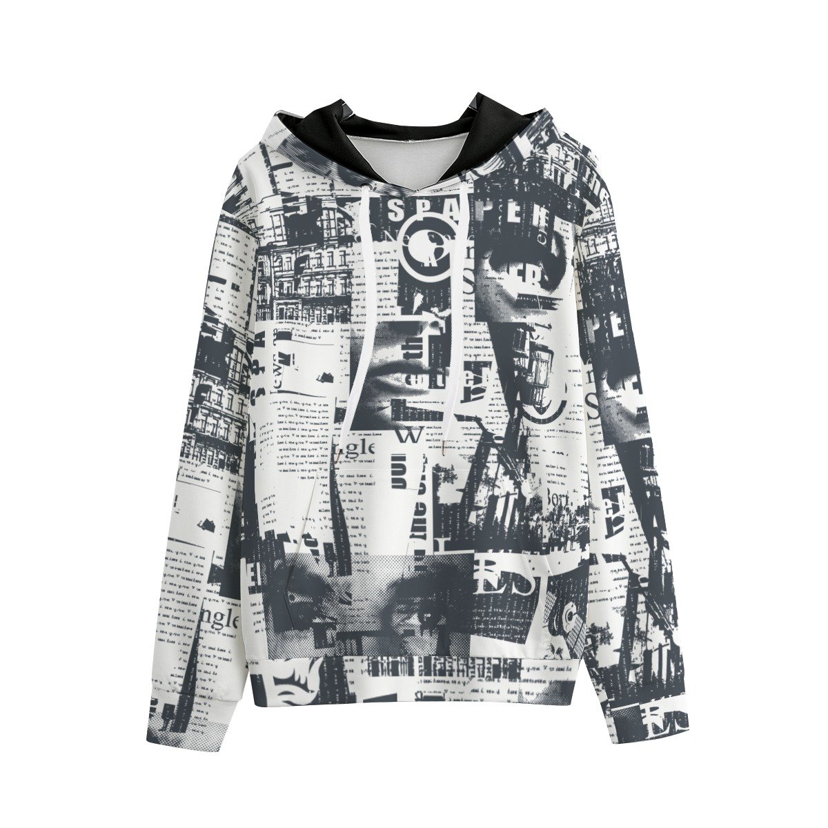 Newspaper / Unisex Cotton Pullover Hoodie - immagine 2