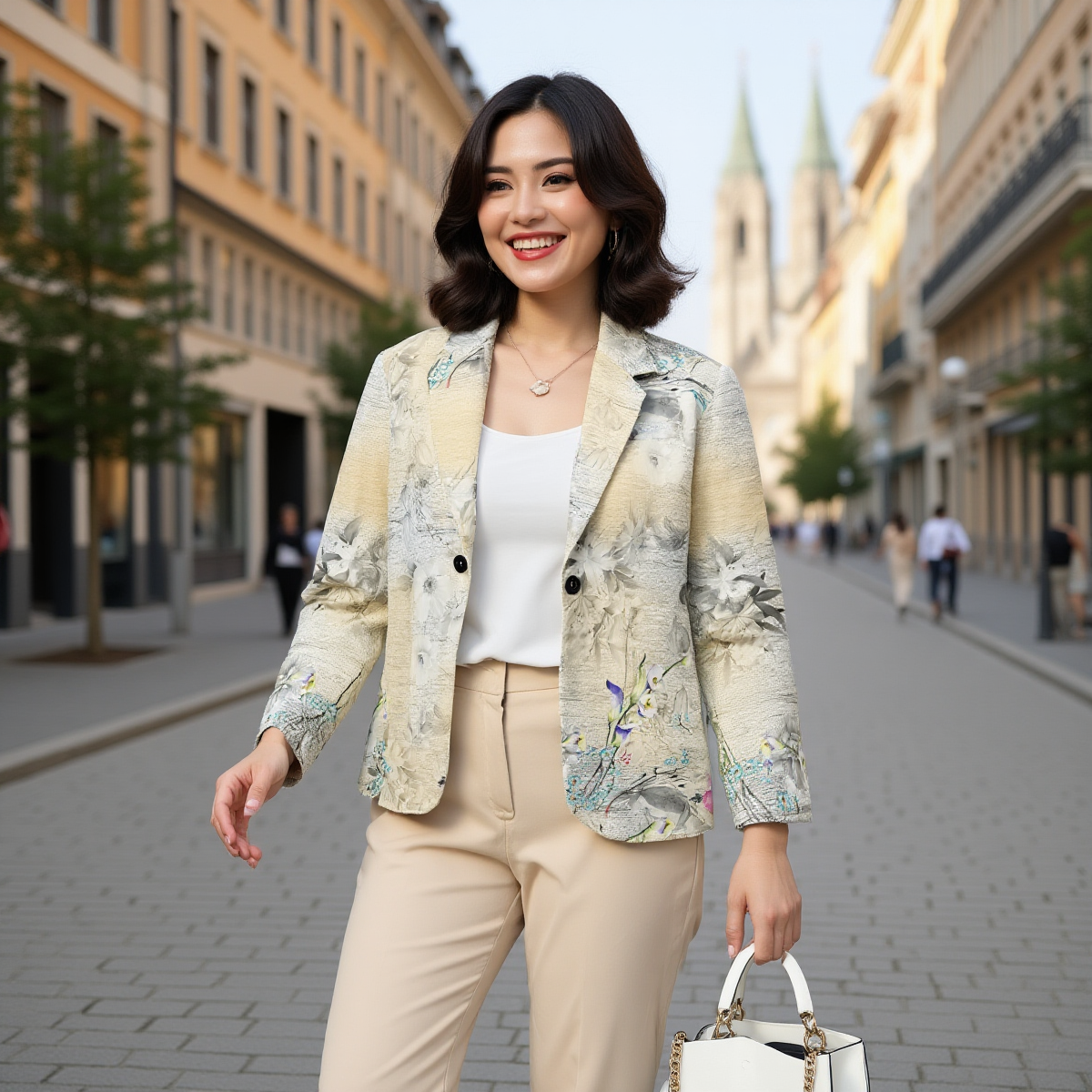 Elegant / Women's Cotton Blazer