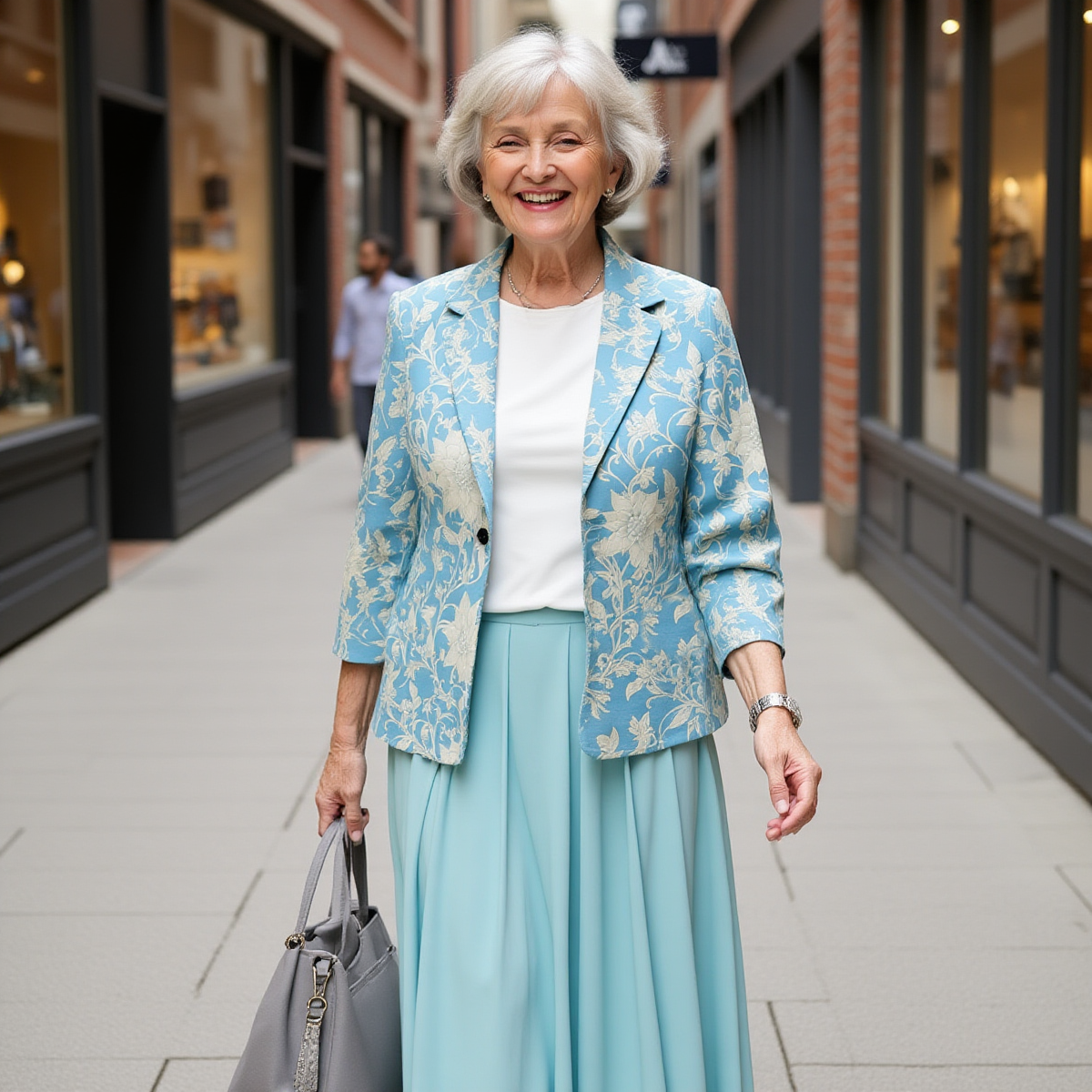 Celeste / Women's Cotton Blazer - immagine 4