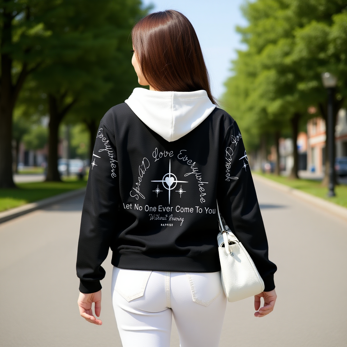 Love Everywhere / Unisex Cotton Hoodie With Zipper Closure