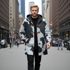 Cow / Men's Cotton Greatcoat