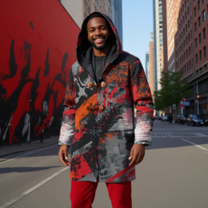 Rust / Men's Cotton Greatcoat