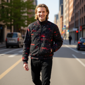 Future / Unisex Cotton Stand Up Collar Jacket With Raglan Sleeve