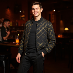 Goldlines Unisex Stand Up Collar Jacket With Raglan Sleeve