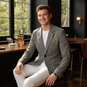 Bronze / Blazer casual in puro cotone