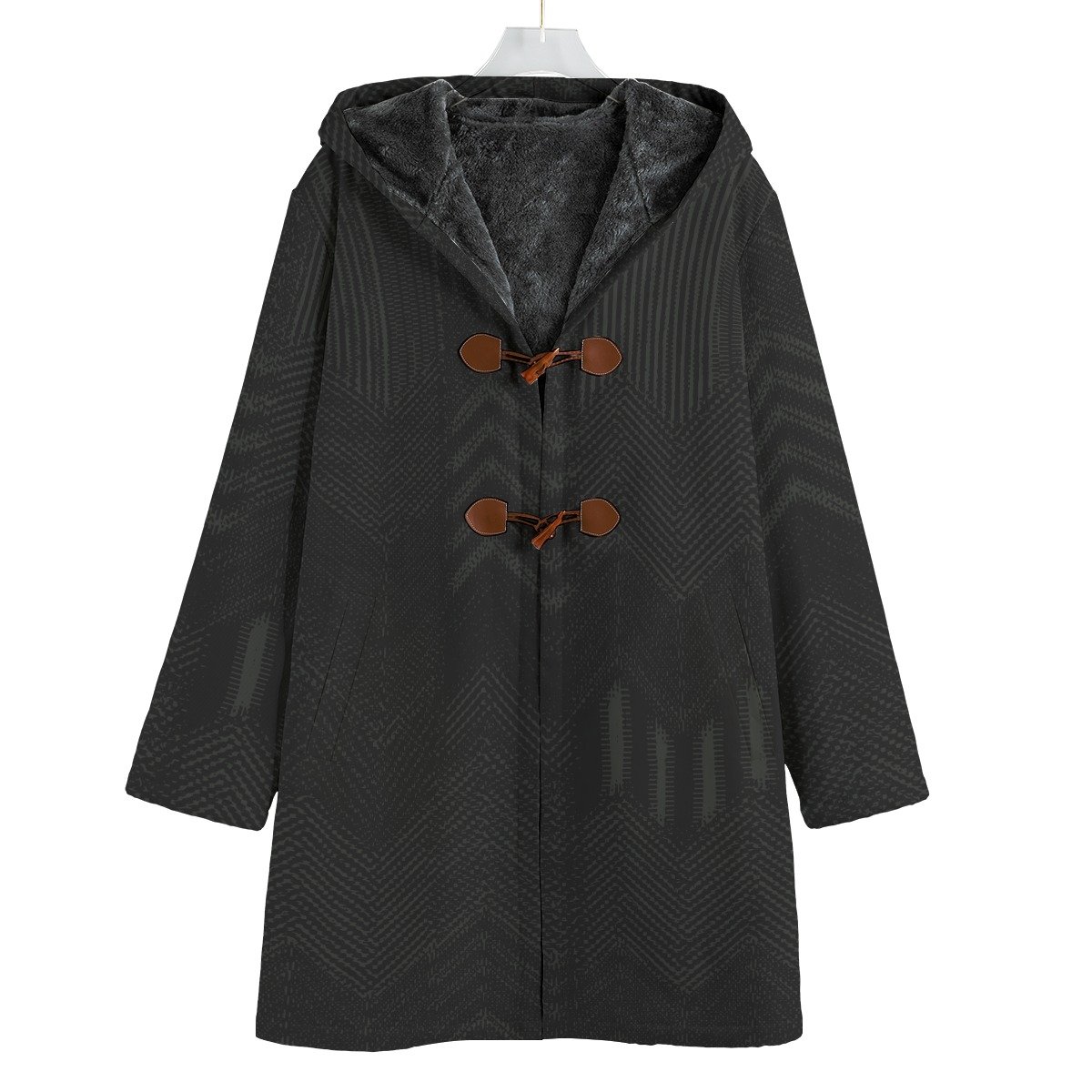 Black / Men's Cotton Greatcoat - immagine 2
