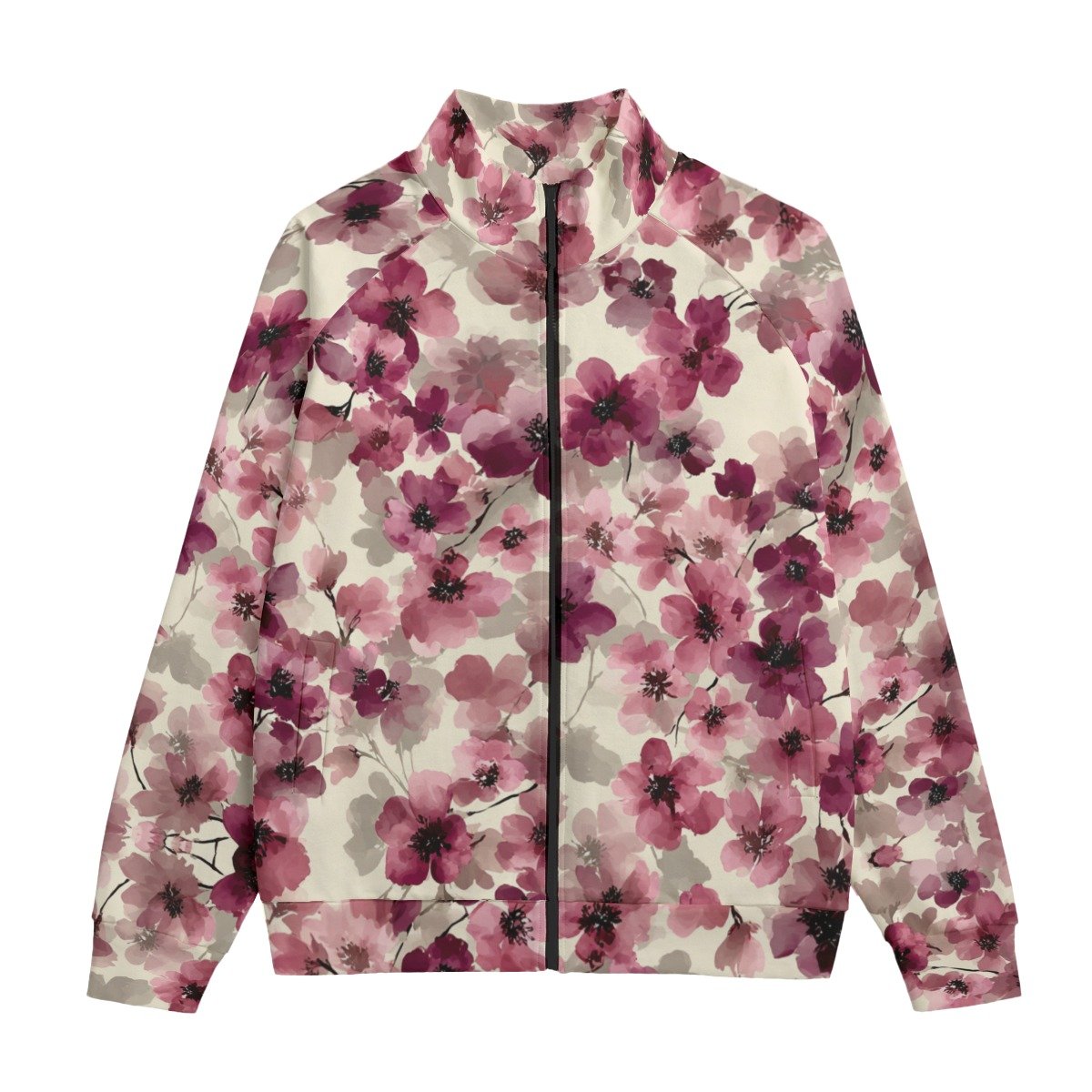 Flora / Unisex Stand Up Collar Jacket With Raglan Sleeve - immagine 2
