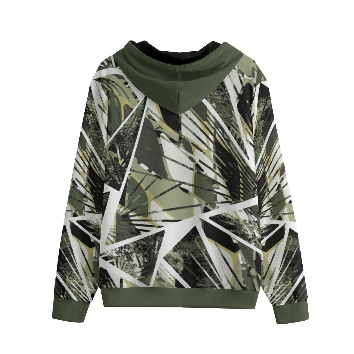Green / Unisex Cotton Hoodie With Zipper Closure - immagine 3