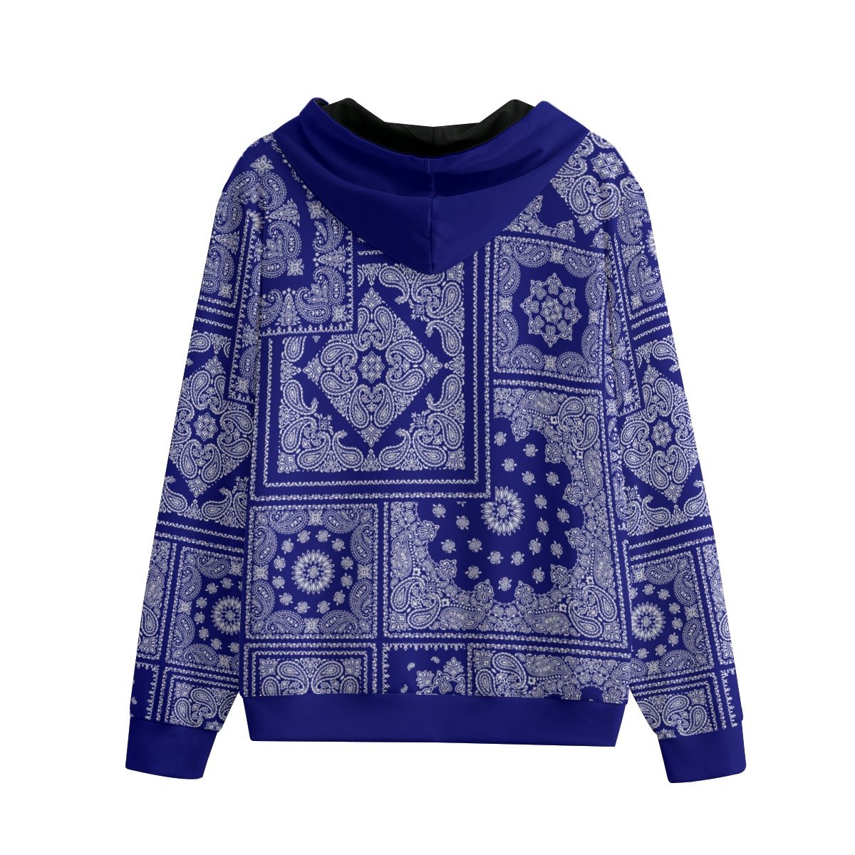 Ricamo Blu / Unisex Cotton Hoodie With Zipper Closure - immagine 3