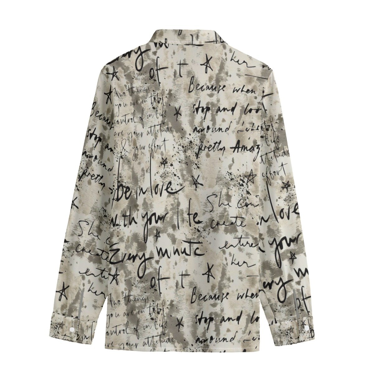 Letter / Men's Long-sleeved Cotton Shirt - immagine 3