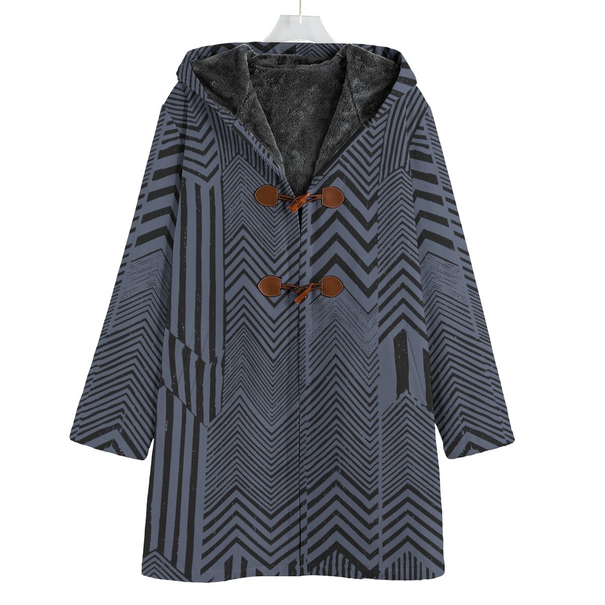 Grey / Men's Cotton Greatcoat - immagine 2