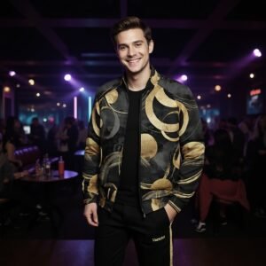 Goldsfere / Unisex Cotton Stand Up Collar Jacket With Raglan Sleeve