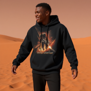 Interstellar / Felpa con cappuccio in puro cotone