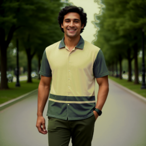 Bicolor / Camicia hawaiana in cotone